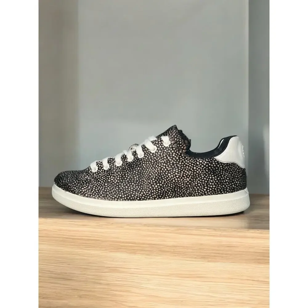 Tory Burch Howell Court Spotted Haircalf Leather Sneaker Size 8.5M